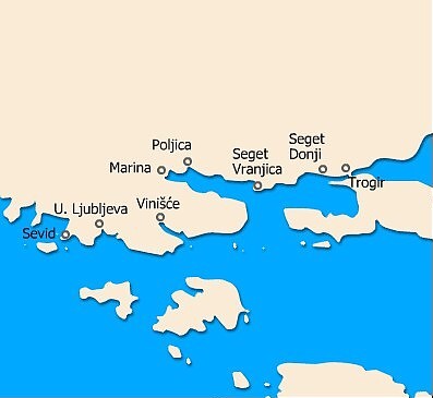Ubytov�n� Trogir - apartm�ny, ville a domov